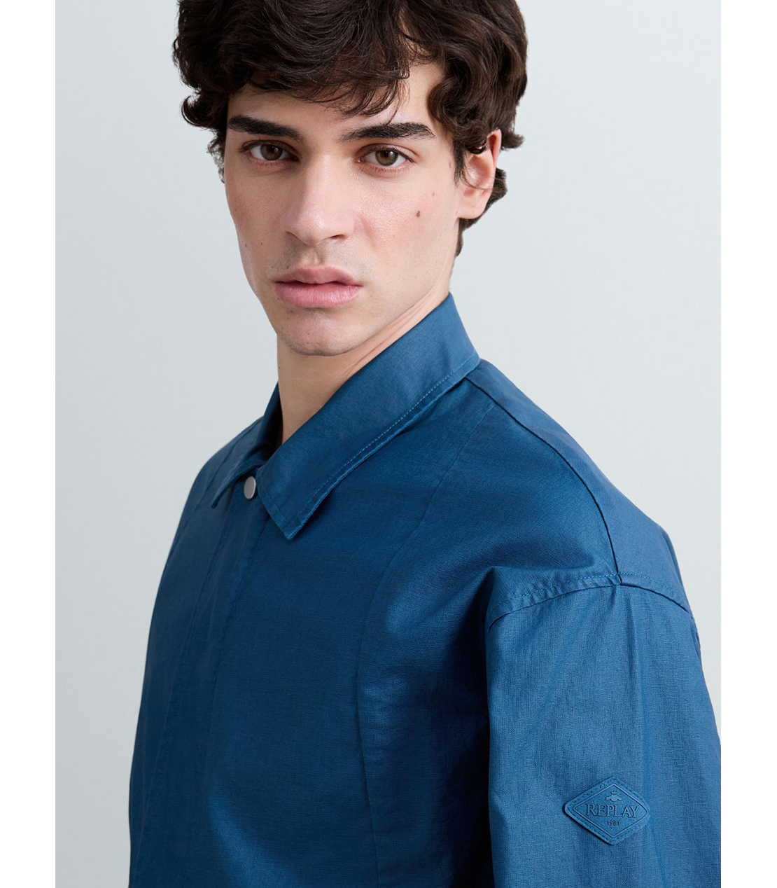 リネンコットンコーティングキャンバスジャケット 詳細画像 ブルー 7